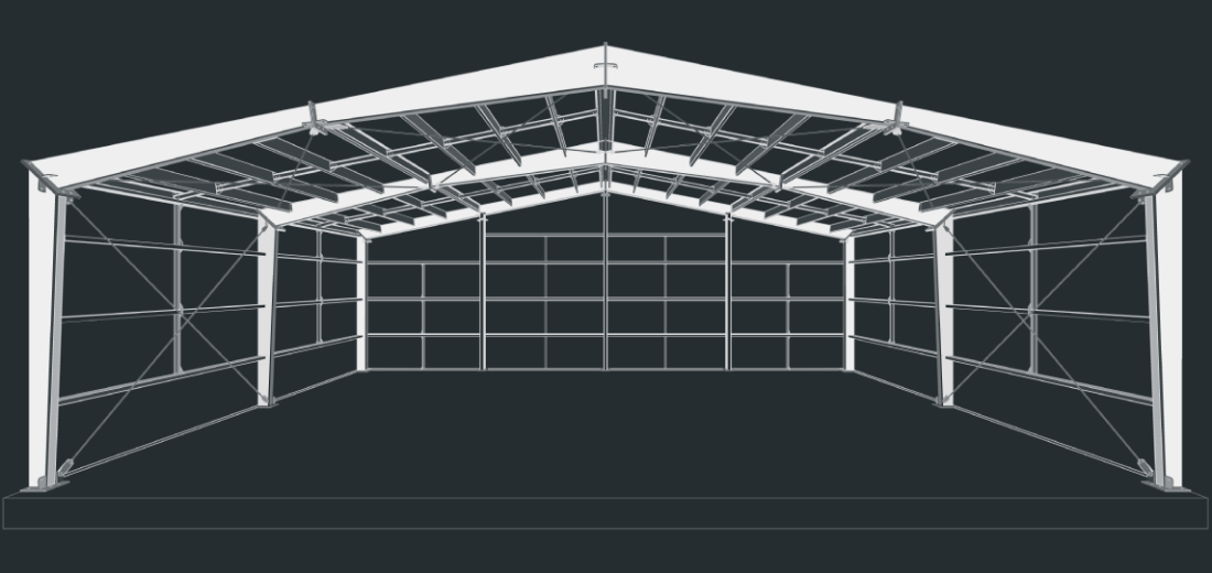 Cross section diagram of a building built using DonoBeam